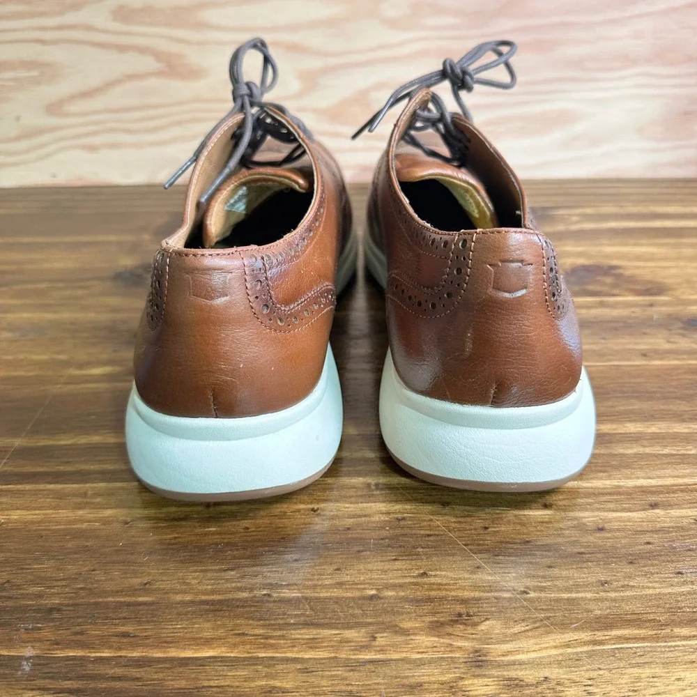 Florsheim Wingtip Oxford Safety Toe Work Shoes Men's 10EEE Brown Leather FS2623